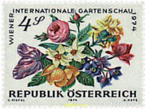 Sellos: 294258 MNH AUSTRIA 1974 EXPOSICION INTERNACIONAL DE HORTICULTURA EN VIENA