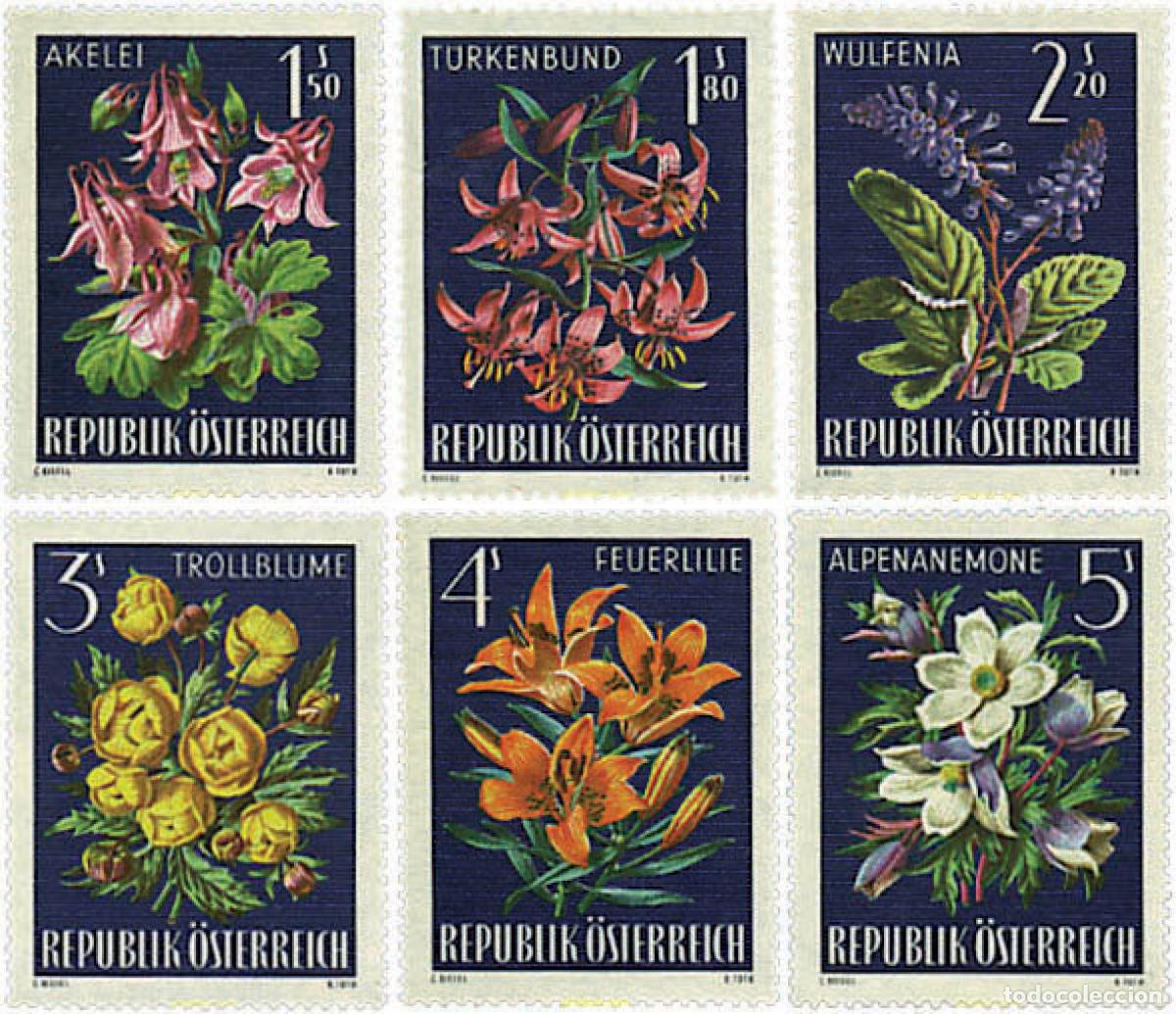 Sellos: 80727 MNH AUSTRIA 1966 FLORES DE LOS ALPES