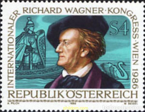 Sellos: 69188 MNH AUSTRIA 1986 CONGRESO INTERNACIONAL RICHARD WAGNER