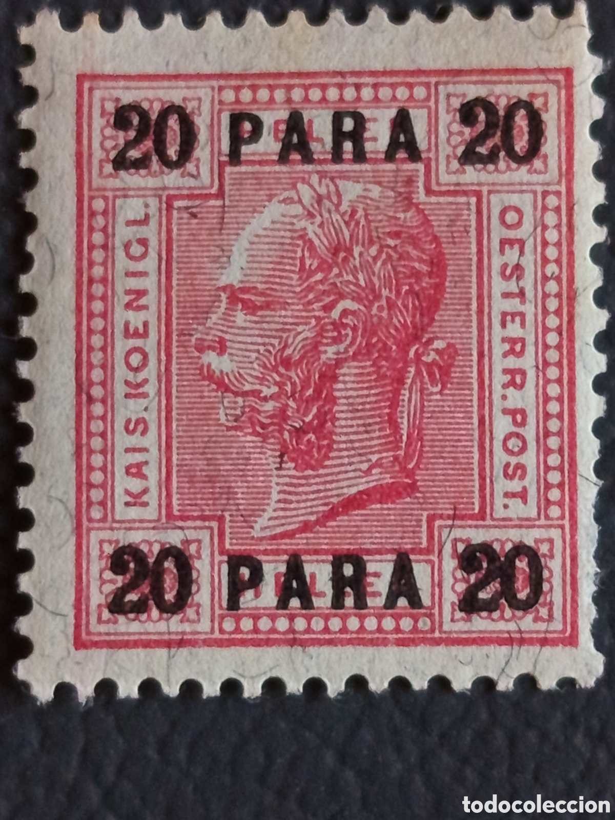 Sellos: Austria Levante 1908 20 Para Francisco Jos&eacute; sobrecarga MNH Michel 54