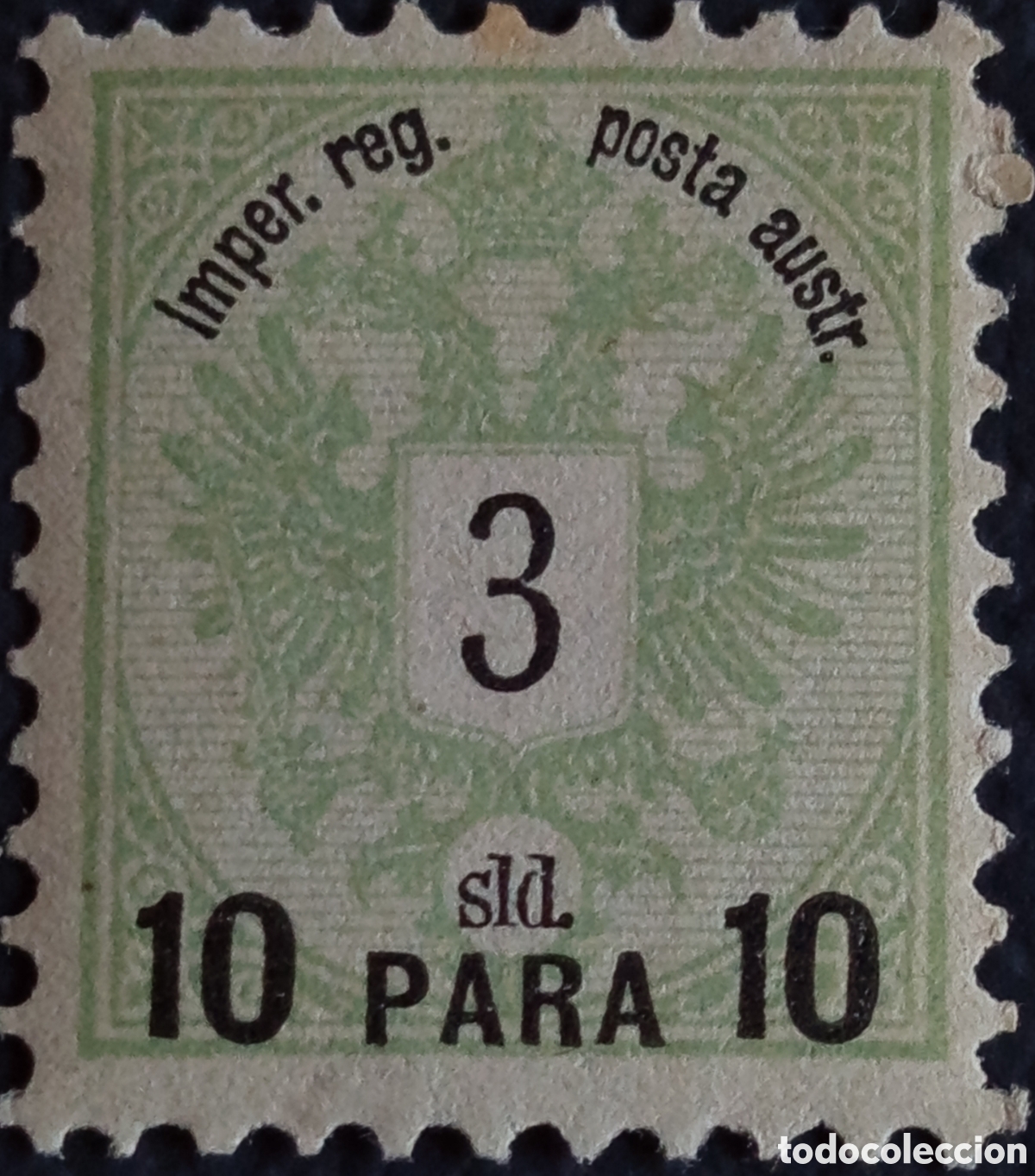 Sellos: Austria Levante 1867 &Aacute;guila Bic&eacute;fala 3 Soldi 10 Para MNH Michel LEV2