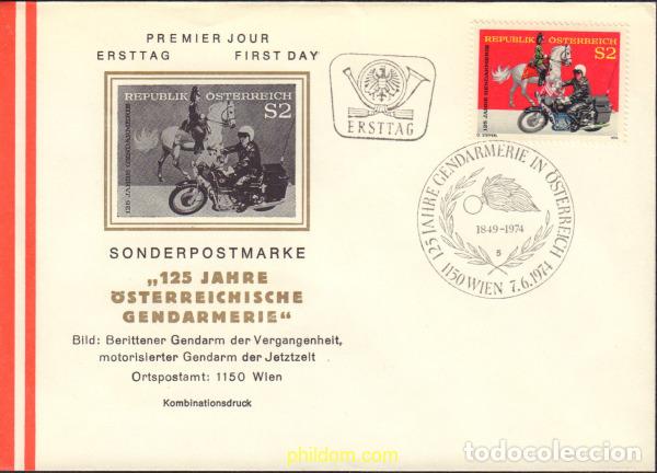 Sellos: 369018 MNH AUSTRIA 1974 125 ANIVERSARIO DE LA POLICIA AUSTRIACA