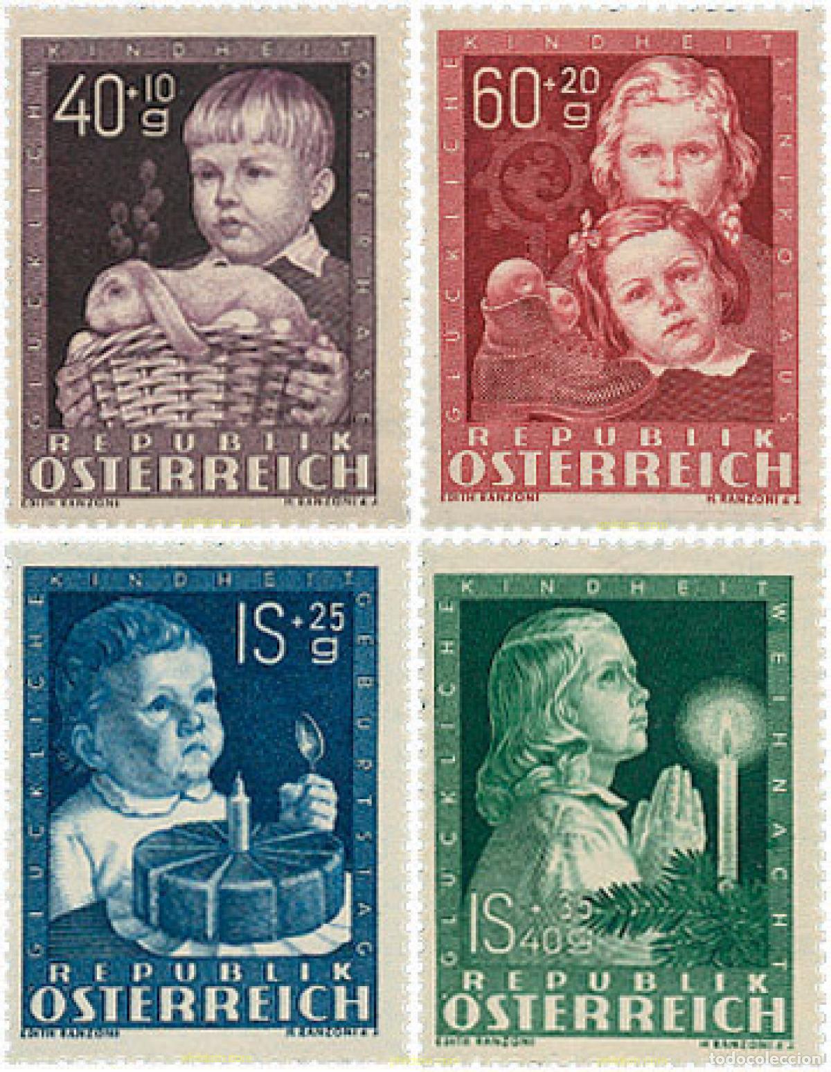 Sellos: 68574 MNH AUSTRIA 1949 A BENEFICIO DE LA INFANCIA
