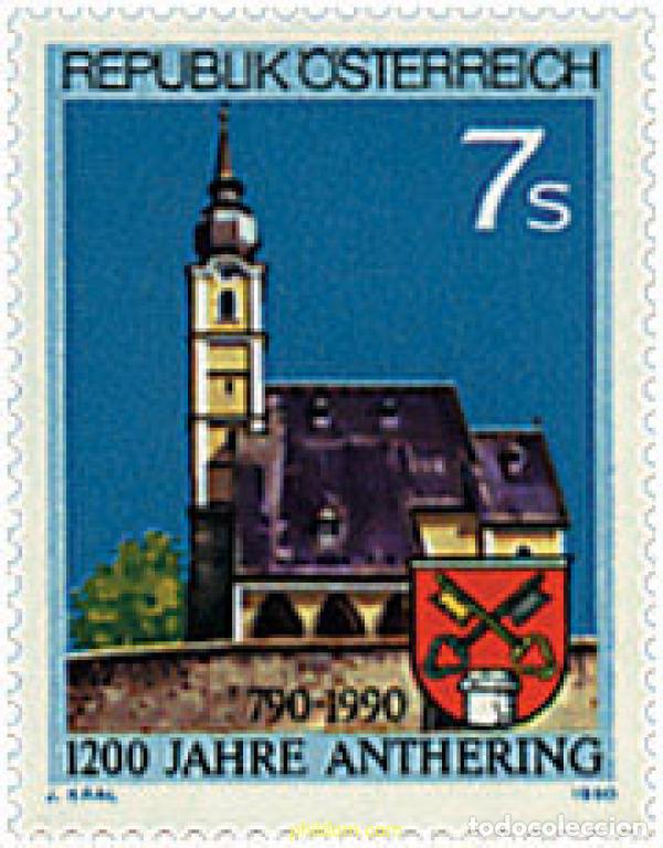 Sellos: 121040 MNH AUSTRIA 1990 1200 ANIVERSARIO DE ANTHERING