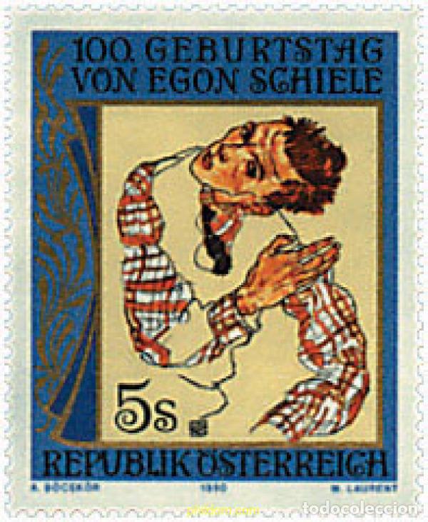 Sellos: 287217 MNH AUSTRIA 1990 150 ANIVERSARIO DEL NACIMIENTO DE HANS MAKART Y CENTENARIO DE EGON SCHIELE