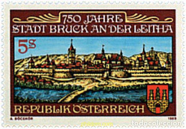 Sellos: 120999 MNH AUSTRIA 1989 750 ANIVERSARIO DE BRUCK AN DER LEITHA