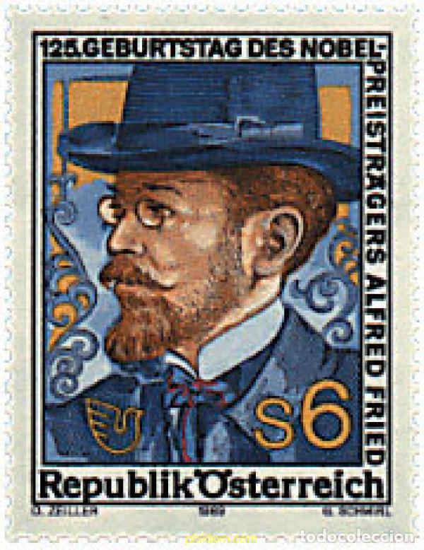 Sellos: 121027 MNH AUSTRIA 1989 125 ANIVERSARIO DEL NACIMIENTO DE ALFRED HERMANN