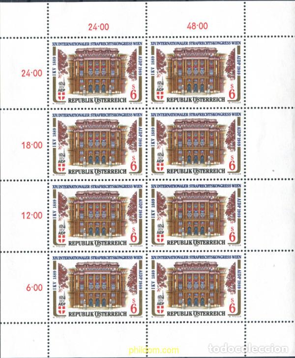 Timbres: 147567 MNH AUSTRIA 1989 14 SESION DE LA ASOCIACION INTERNACIONAL DEL DERECHO PENAL