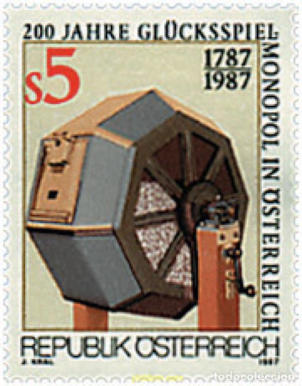 Sellos: 69195 MNH AUSTRIA 1987 BICENTENARIO DEL MONOPOLIO DE LOS JUEGOS DE AZAR