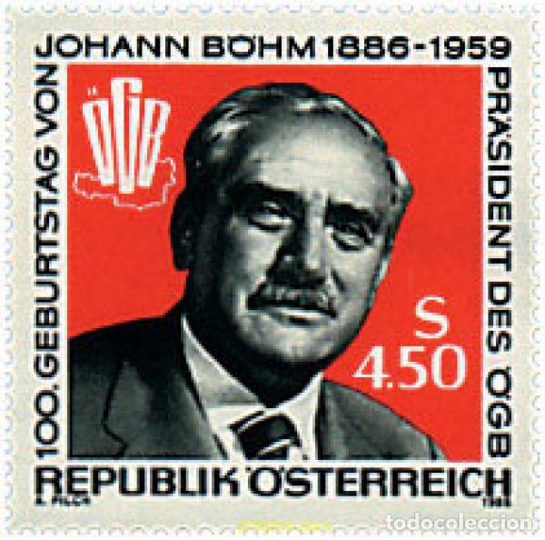 Sellos: 28981 MNH AUSTRIA 1986 CENTENARIO DEL NACIMIENTO DE JOHANN B&Ouml;HM