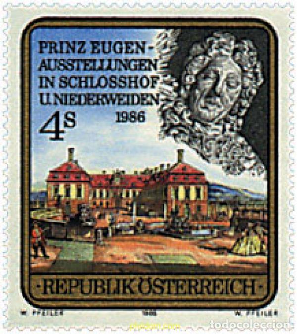 Sellos: 120865 MNH AUSTRIA 1986 EXPOSICION &rdquo;EL PRINCIPE EUGEN, MECENAS DEL ARTE BARROCO&rdquo;