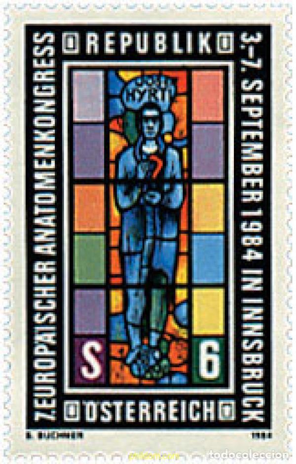 Sellos: 69174 MNH AUSTRIA 1984 7 CONGRESO EUROPEO DE ANATOMISTAS
