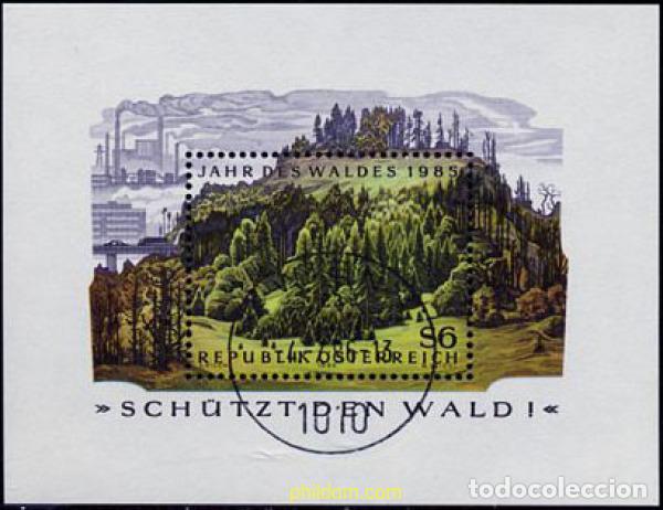 Timbres: 203442 USED AUSTRIA 1985 A&Ntilde;O DEL BOSQUE
