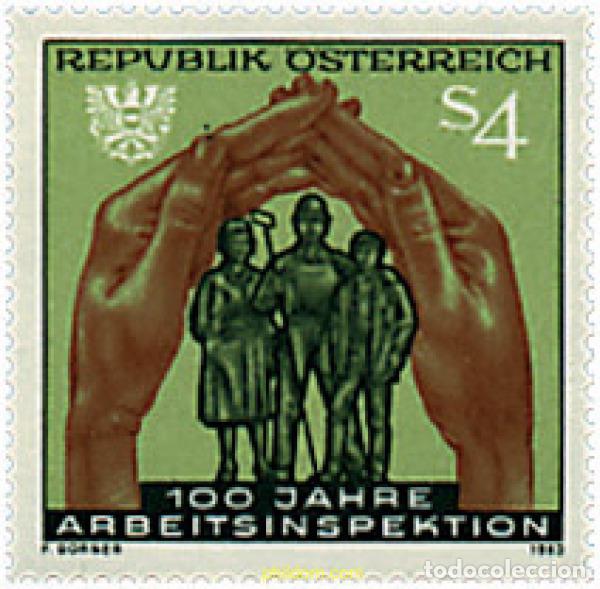 Timbres: 120434 MNH AUSTRIA 1983 CENTENARIO DEL SERVICIO PUBLICO DE INSPECCION DE TRABAJO EN AUSTRIA