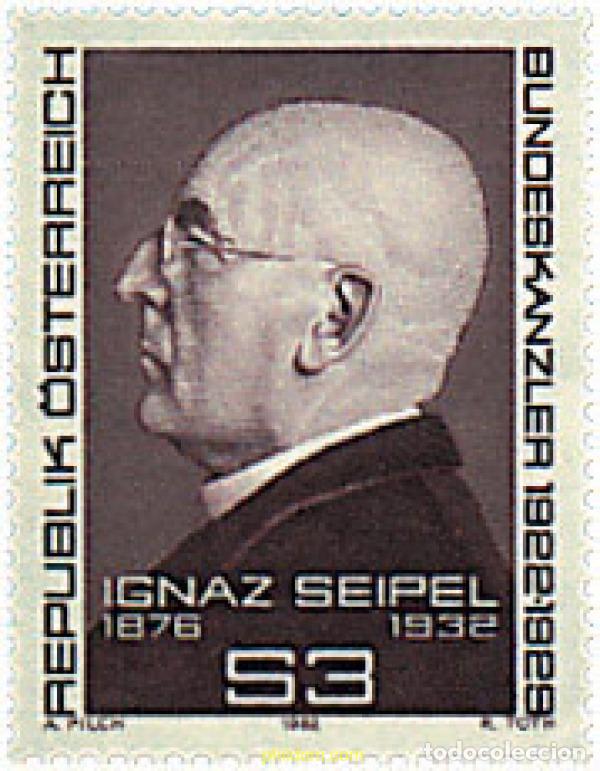 Timbres: 120394 MNH AUSTRIA 1982 50 ANIVERSARIO DE LA MUERTE DE IGNAZ SEIPEL