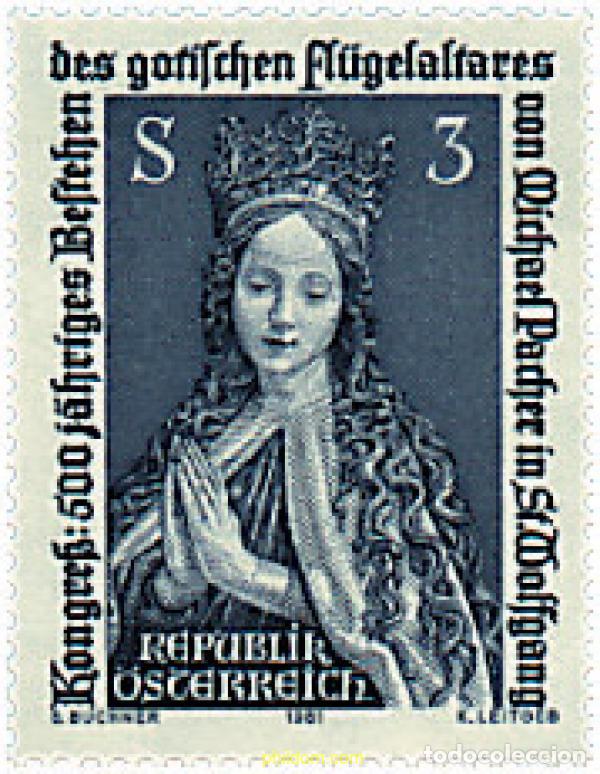Timbres: 120343 MNH AUSTRIA 1981 CONGRESO EN OCASION DEL 500 ANIVERSARIO DE LOS ALTARES GOTICOS DE MICHAEL P