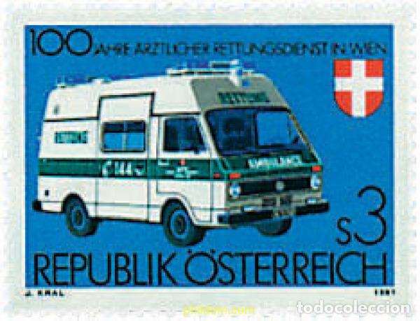Sellos: 45901 MNH AUSTRIA 1981 CENTENARIO DEL SERVICIO DE EMERGENCIAS MEDICAS