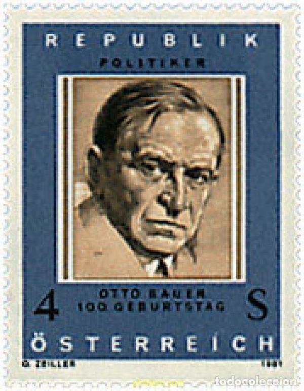 Sellos: 120334 MNH AUSTRIA 1981 CENTENARIO DEL NACIMIENTO DE OTTO BAUER