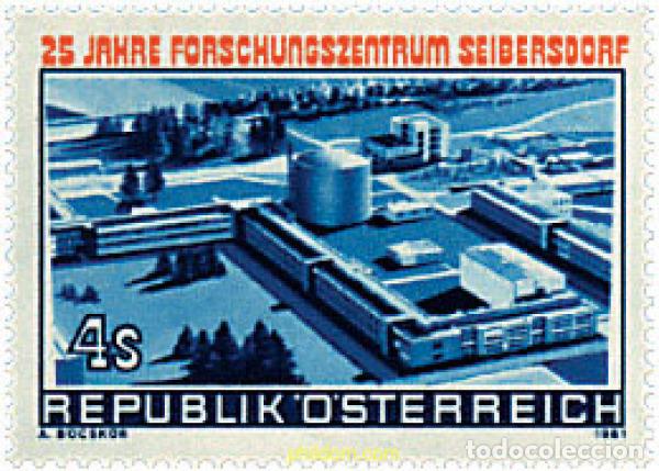 Sellos: 120327 MNH AUSTRIA 1981 25 ANIVERSARIO DEL CENTRO DE INVESTIGACION DE SEIBERSDORF