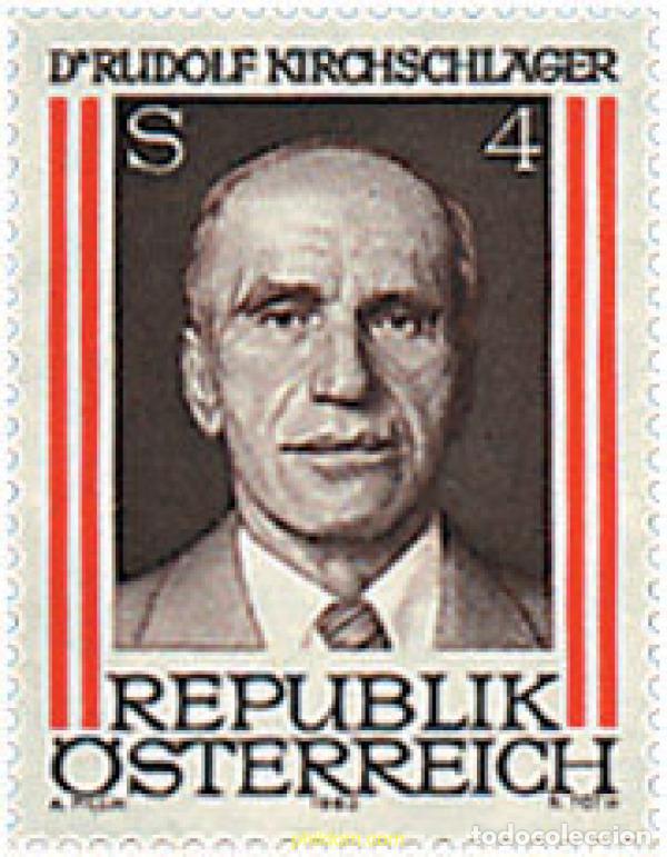 Sellos: 120223 MNH AUSTRIA 1980 65 ANIVERSARIO DE RUDOLF KIRCHSCHLAGER