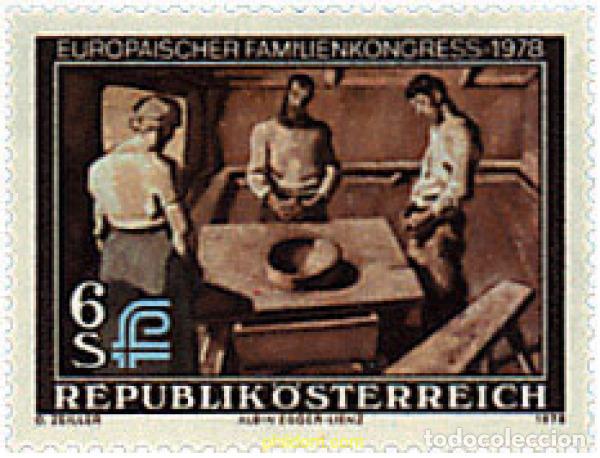 Sellos: 69115 MNH AUSTRIA 1978 CONGRESO EUROPEO DE LA FAMILIA