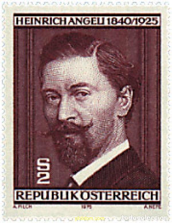 Sellos: 69039 MNH AUSTRIA 1975 50 ANIVERSARIO DE LA MUERTE DE HEINRICH ANGELI