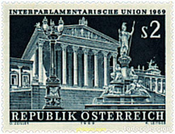 Timbres: 68943 MNH AUSTRIA 1969 ASAMBLEA GENERAL DE LA UNION INTERPARLAMENTARIA EN VIENA