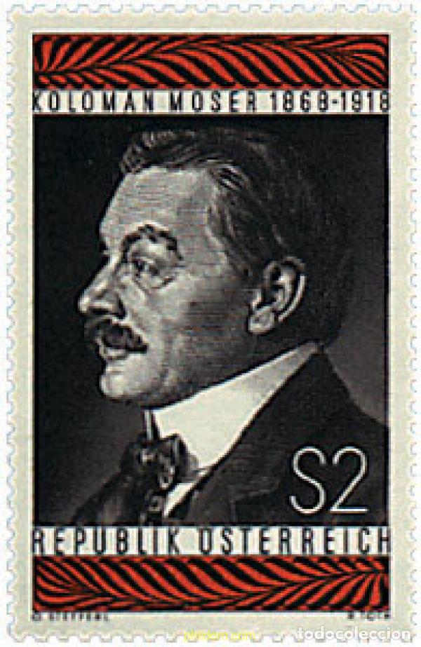 Briefmarken: 68937 MNH AUSTRIA 1968 CENTENARIO DEL NACIMIENTO DE KOLOMAN MOSER