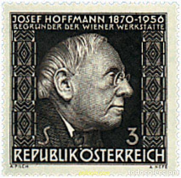 Briefmarken: 68633 MNH AUSTRIA 1966 10 ANIVERSARIO DE LA MUERTE DE JOSEF HOFFMANN