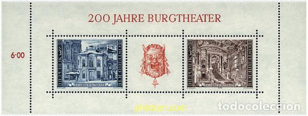 Briefmarken: 69068 MNH AUSTRIA 1976 BICENTENARIO DEL BURGTHEATER DE VIENA