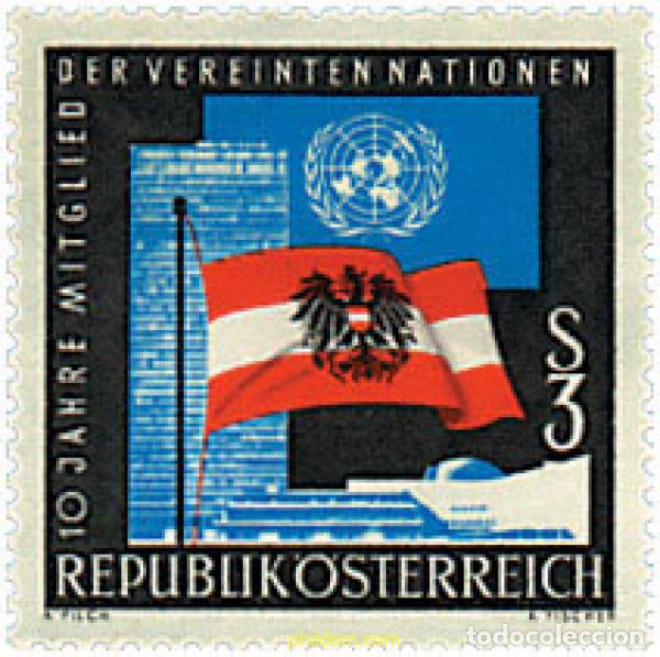 Briefmarken: 68626 MNH AUSTRIA 1965 10 ANIVERSARIO DE LA ADMISION DE AUSTRIA A LAS NACIONES UNIDAS