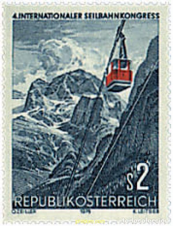 Briefmarken: 69038 MNH AUSTRIA 1975 4 CONGRESO INTERNACIONAL DE TRANSPORTES POR CABLE