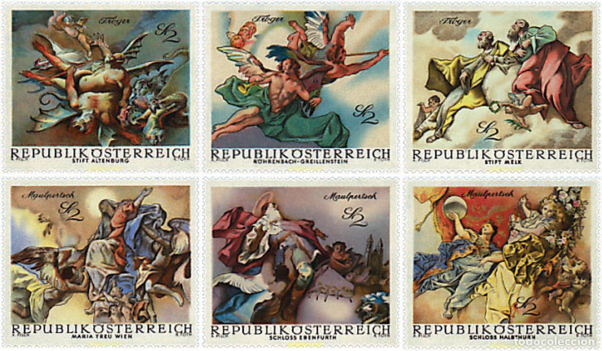 Sellos: 68941 MNH AUSTRIA 1968 FRESCOS BARROCOS