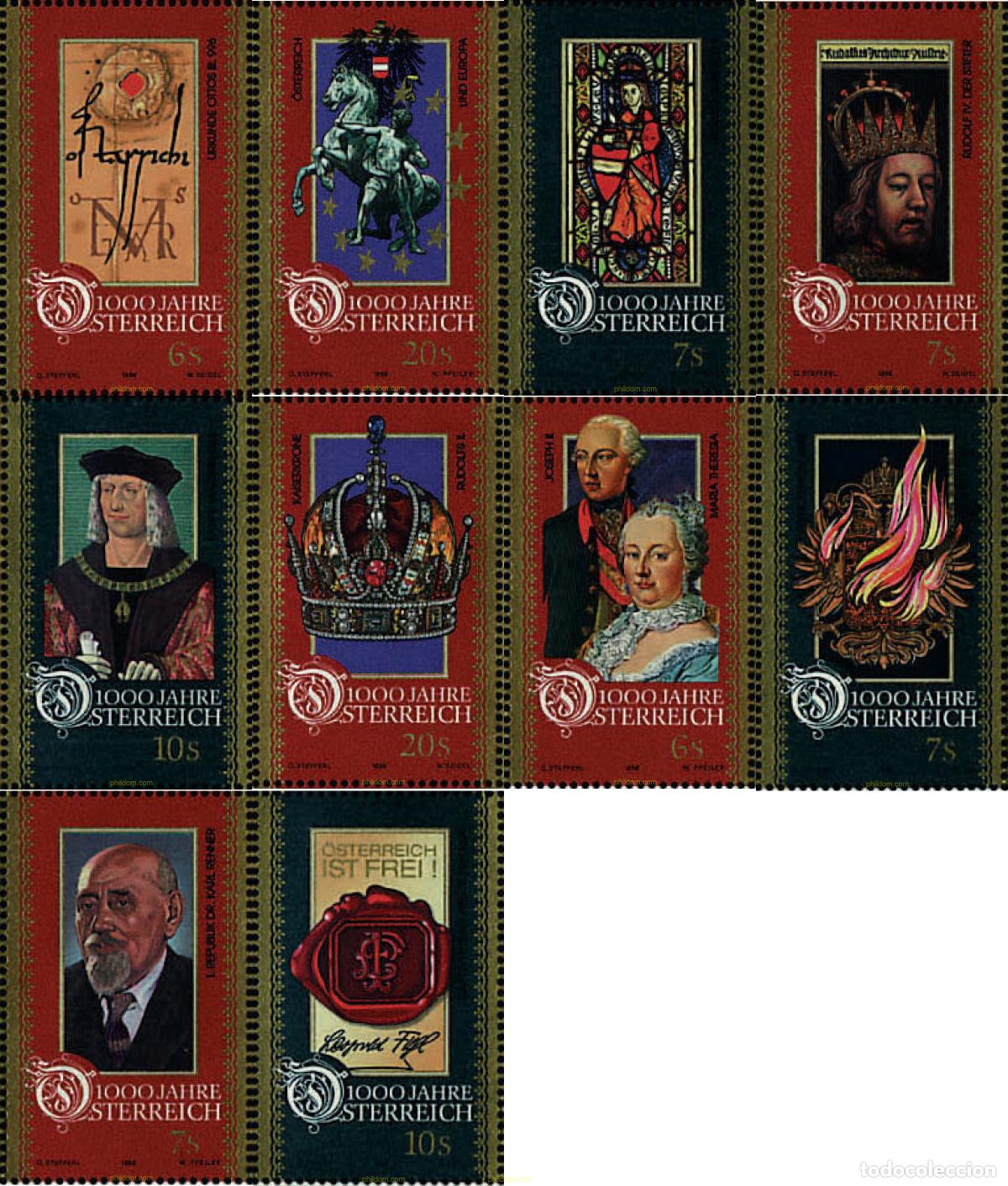Sellos: 139447 MNH AUSTRIA 1996 MILENARIO DE AUSTRIA
