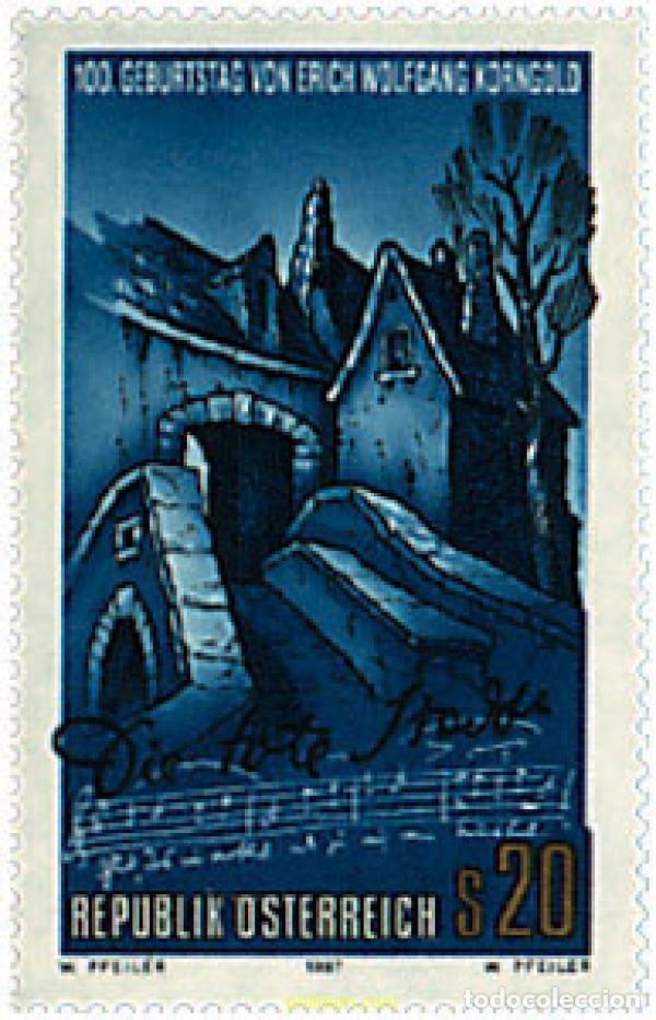 Sellos: 50208 MNH AUSTRIA 1997 CENTENARIO DEL NACIMIENTO DE ERICH WOLFGANG KORNGOLD