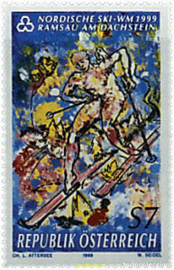 Sellos: 69252 MNH AUSTRIA 1999 CAMPEONATOS DEL MUNDO DE SKI NORDICO