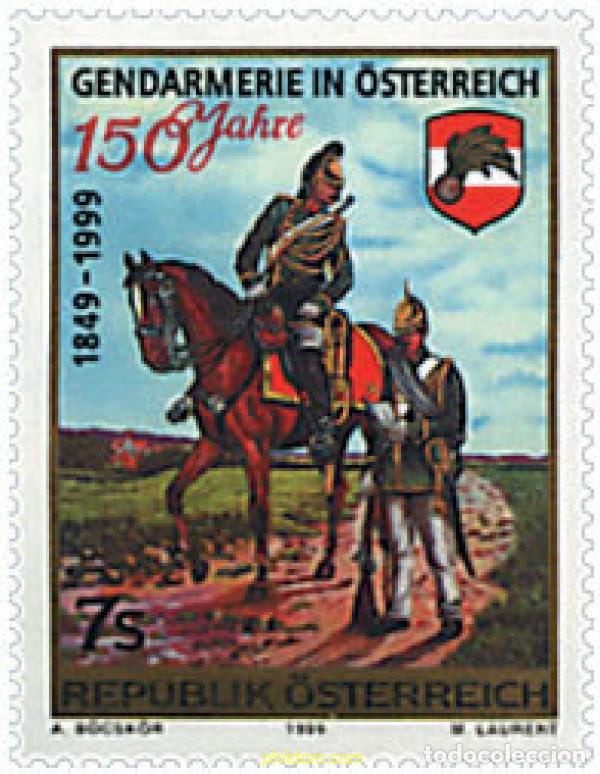 Sellos: 50217 MNH AUSTRIA 1999 150 ANIVERSARIO DE LA POLICIA