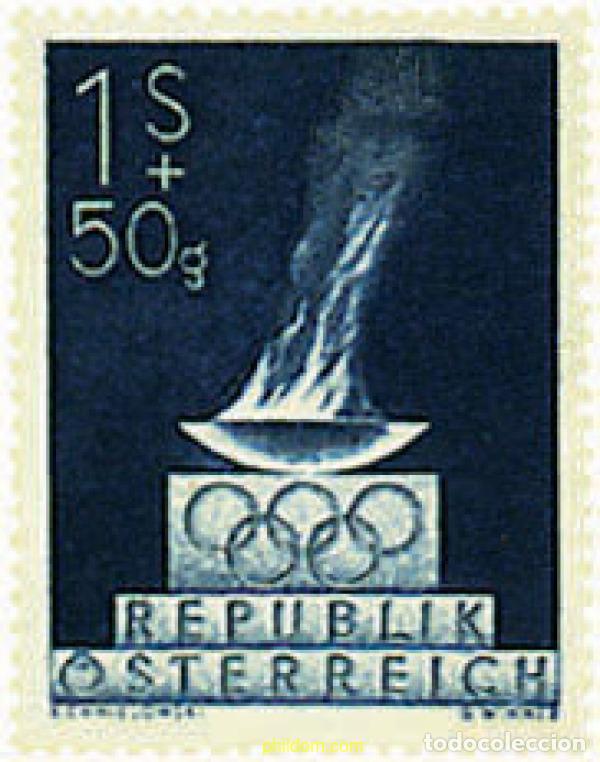 Sellos: 73621 MNH AUSTRIA 1948 14 JUEGOS OLIMPICOS VERANO LONDRES 1948 - 5 JUEGOS OLIMPICOS INVIERNO SAN MO