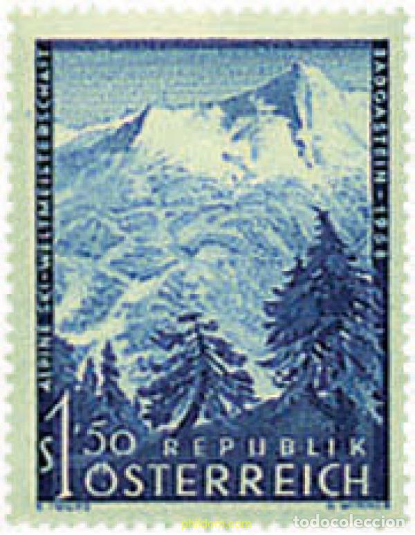 Sellos: 200676 HINGED AUSTRIA 1958 CAMPEONATOS DEL MUNDO DE ESQUI ALPINO EN BADGASTEIN