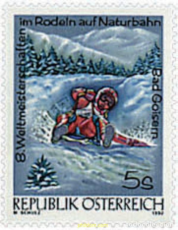 Sellos: 69230 MNH AUSTRIA 1992 8 CAMPEONATOS DE LUGE EN PISTA NATURAL EN BAD GOISERN