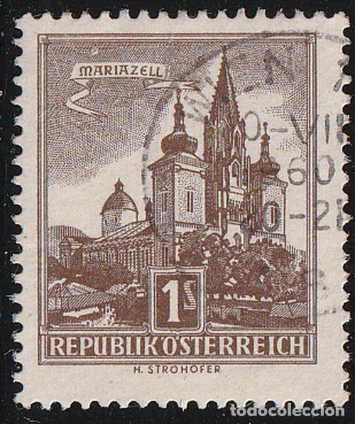 Sellos: Austria 1957/70 Scott 620 Sello &ordm; Arquitectura Basilica de Mariazell Michel 1035 Yvert 868 Stamp