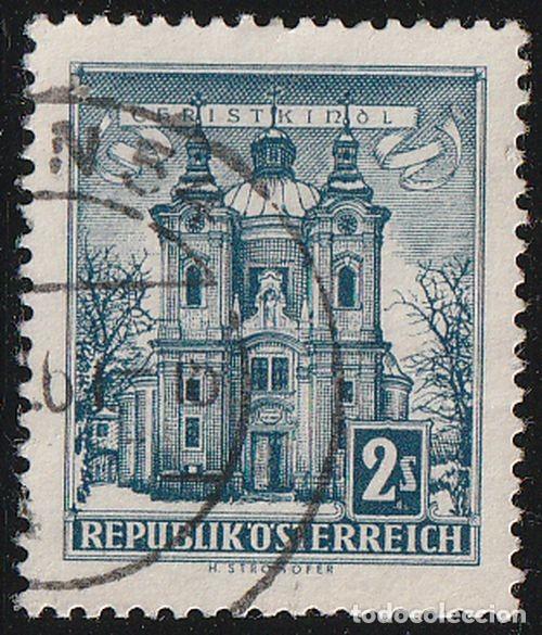 Sellos: Austria 1957/70 Scott 625 Sello &ordm; Arquitectura Iglesia de la Gracia de Christkindl Michel 1049x