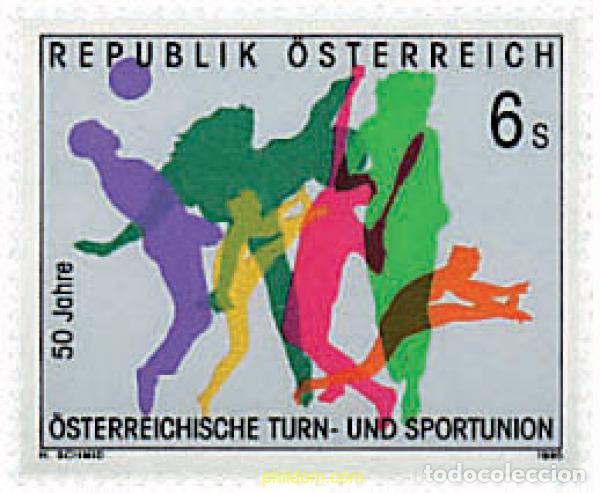 Sellos: 69235 MNH AUSTRIA 1995 50 ANIVERSARIO DE LA UNION DEL DEPORTE Y LA GIMNASIA