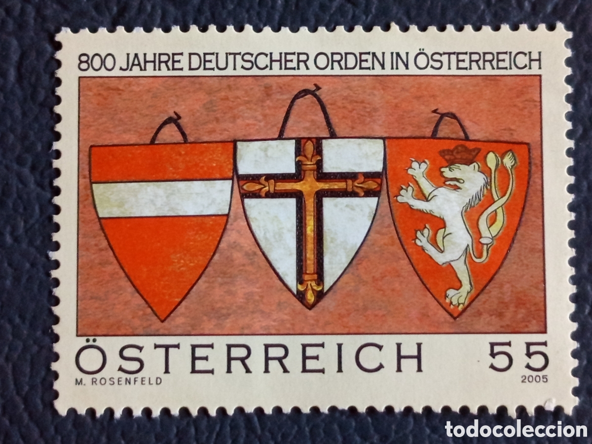 Sellos: Sello Austria 2005 Orden Teutonica Escudos de Armas 800 Anos 0,55E Cat#2544 MNH