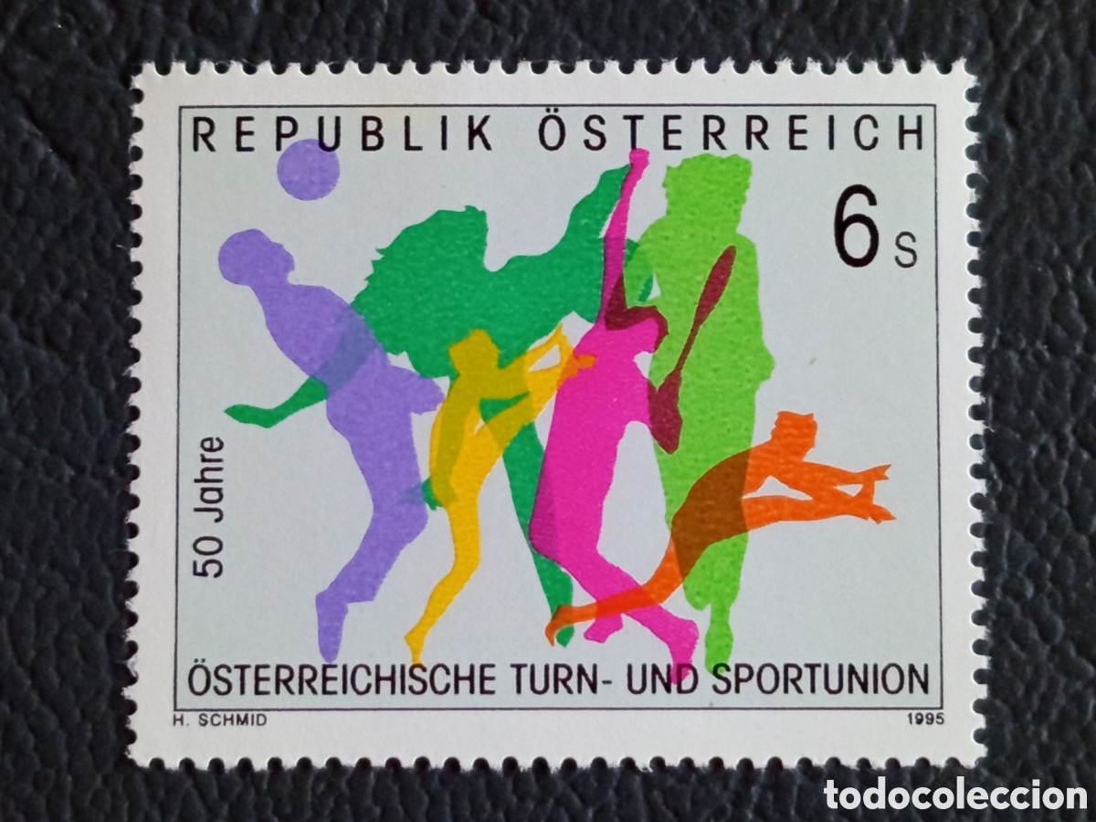 Sellos: Sello Austria 1995 50 Aniversario Turn- und Sportunion 6S Cat#2135 MNH
