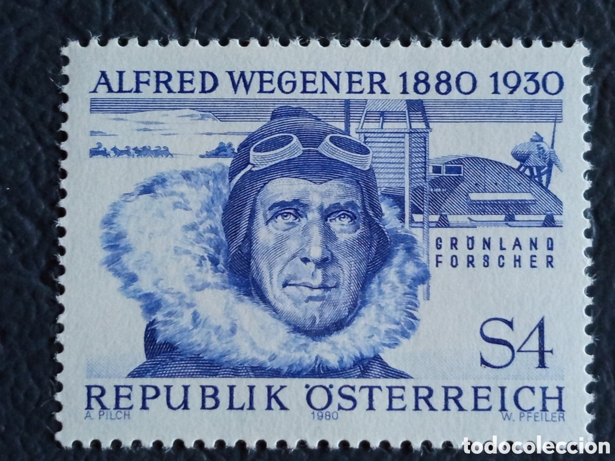 Sellos: Sello Austria 1980 Cientifico Alfred Wegener Explorador Polar 4S Mi#1649 MNH