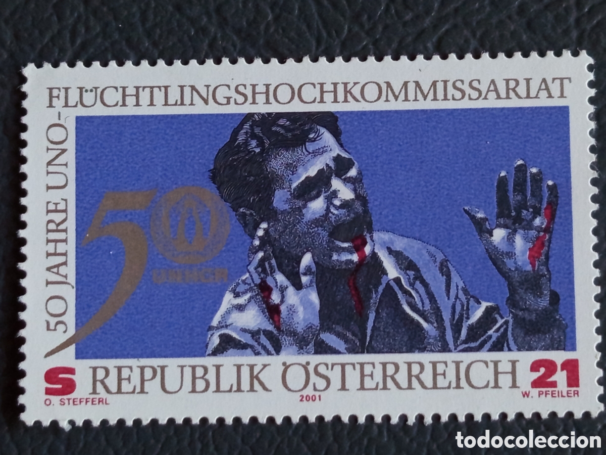 Sellos: Sello Austria 2001 50 Aniversario ACNUR Organizacion ONU 21S Cat#2360 MNH