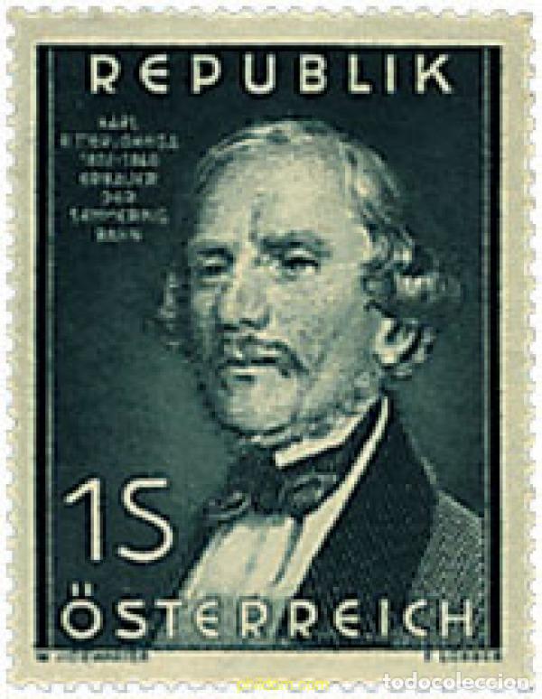 Sellos: 640183 HINGED AUSTRIA 1952 150 ANIVERSARIO DEL NACIMIENTO DE KARL RITTER VON GHEGAS