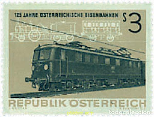 Sellos: 640350 MNH AUSTRIA 1962 125 ANIVERSARIO DEL FERROCARRIL AUSTRIACO