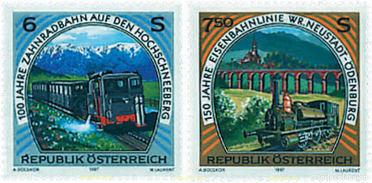 Sellos: 57321 MNH AUSTRIA 1997 ANIVERSARIOS DE FERROCARRILES